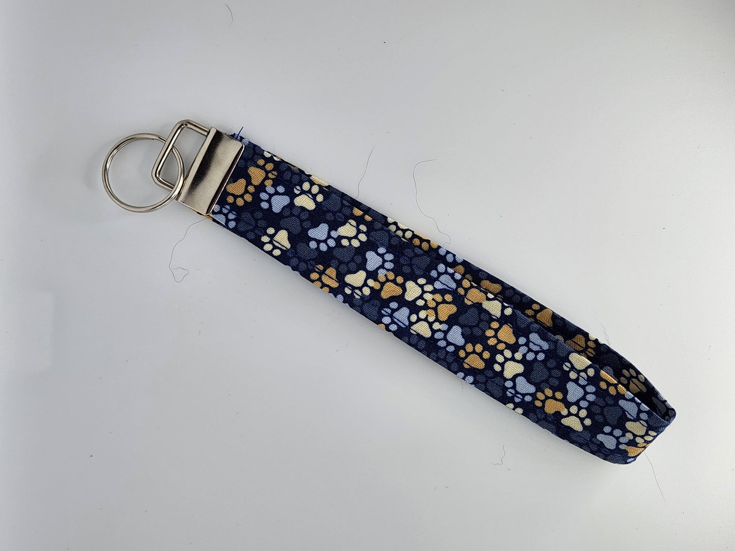 Dark Paw Prints Wrist Lanyard for Keys