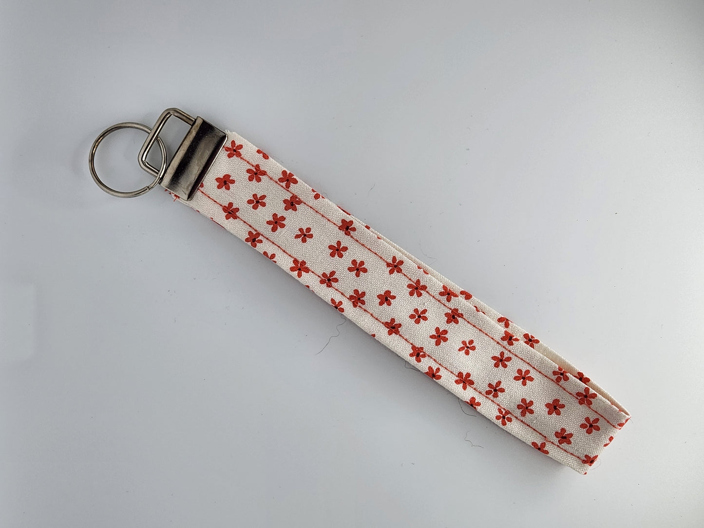 Pink Flowers Wrist Lanyard for Keys