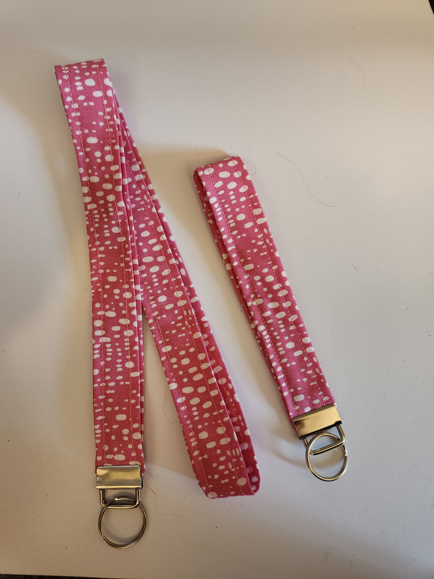 Pink Dots Wrist Lanyard for Keys