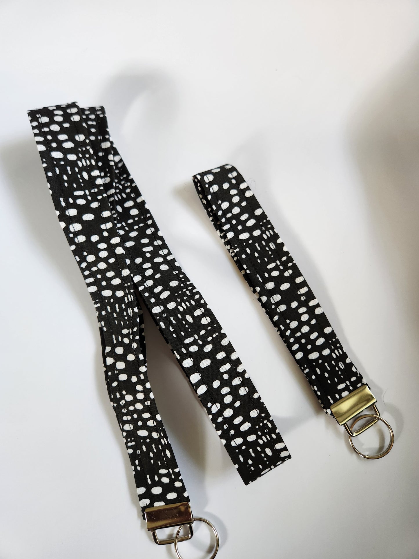 Black Dots Wrist Lanyard for Keys