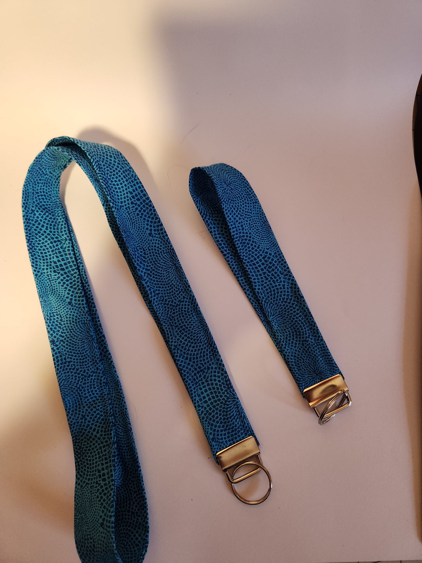 Blue Mandala Wrist Lanyard for Keys