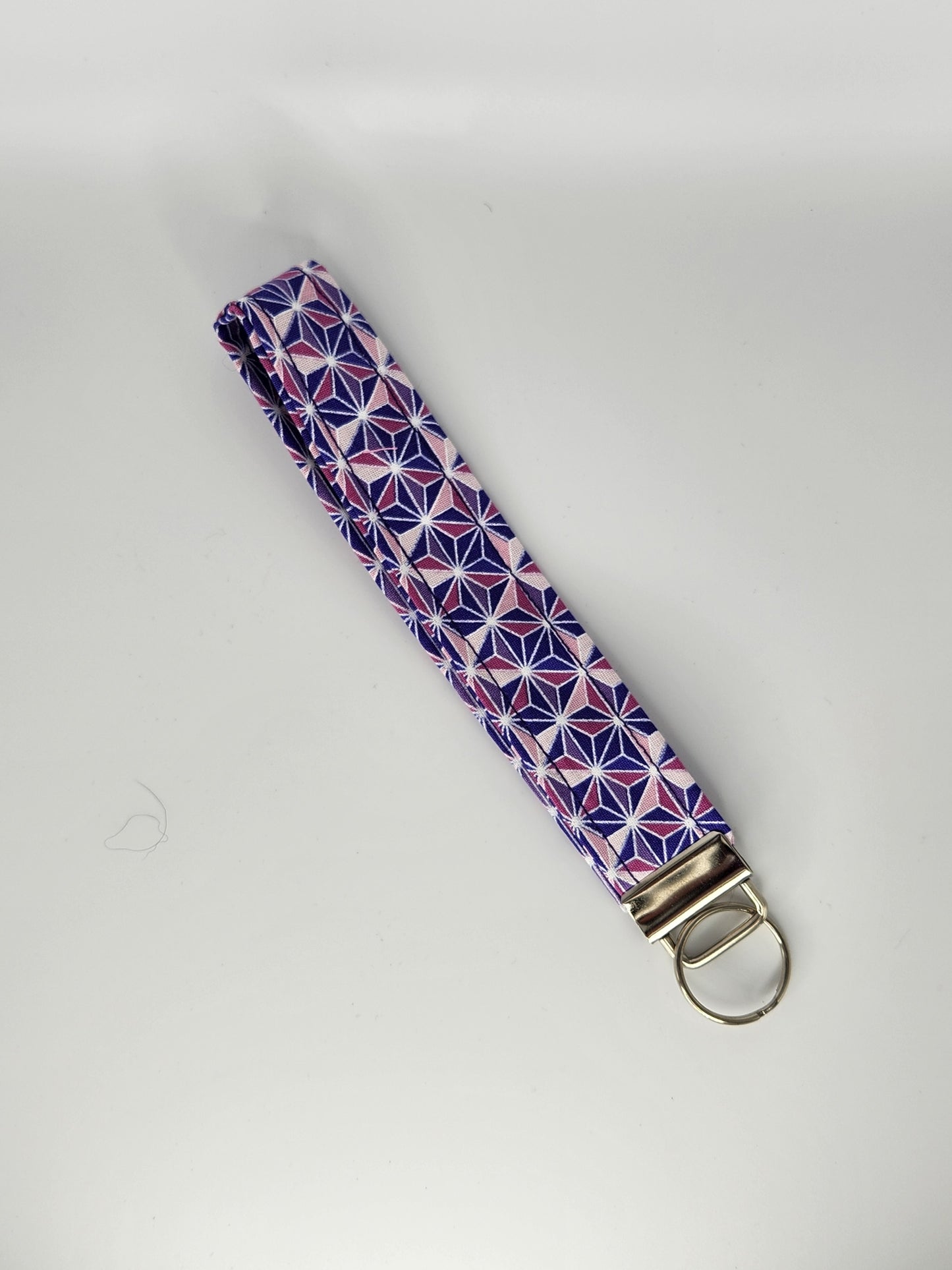 Purple Geo Wrist Lanyard for Keys