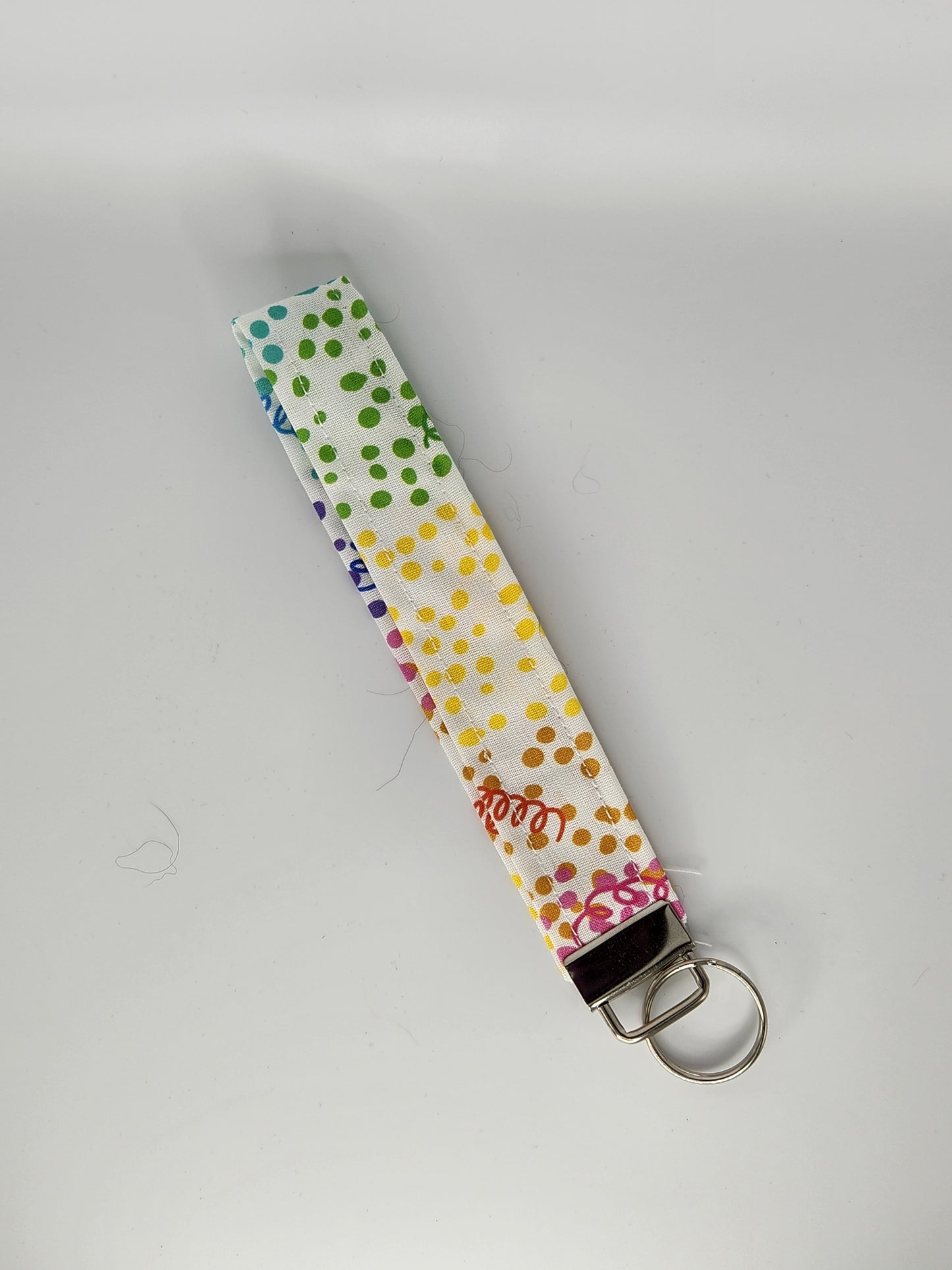 Rainbow Dots Wrist Lanyard for Keys