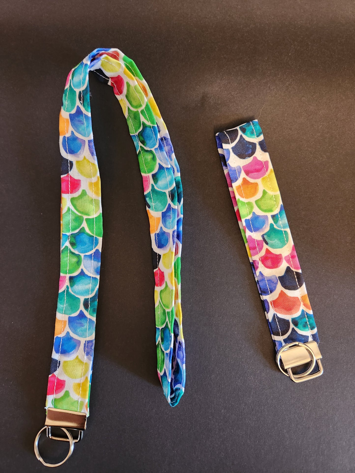 Rainbow Scales Wrist Lanyard for Keys