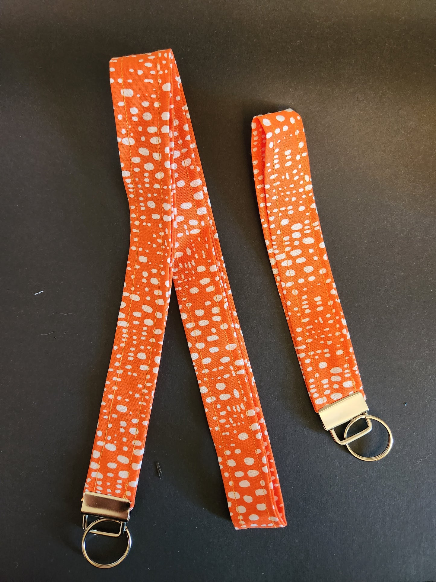 Orange Dots Wrist Lanyard for Keys