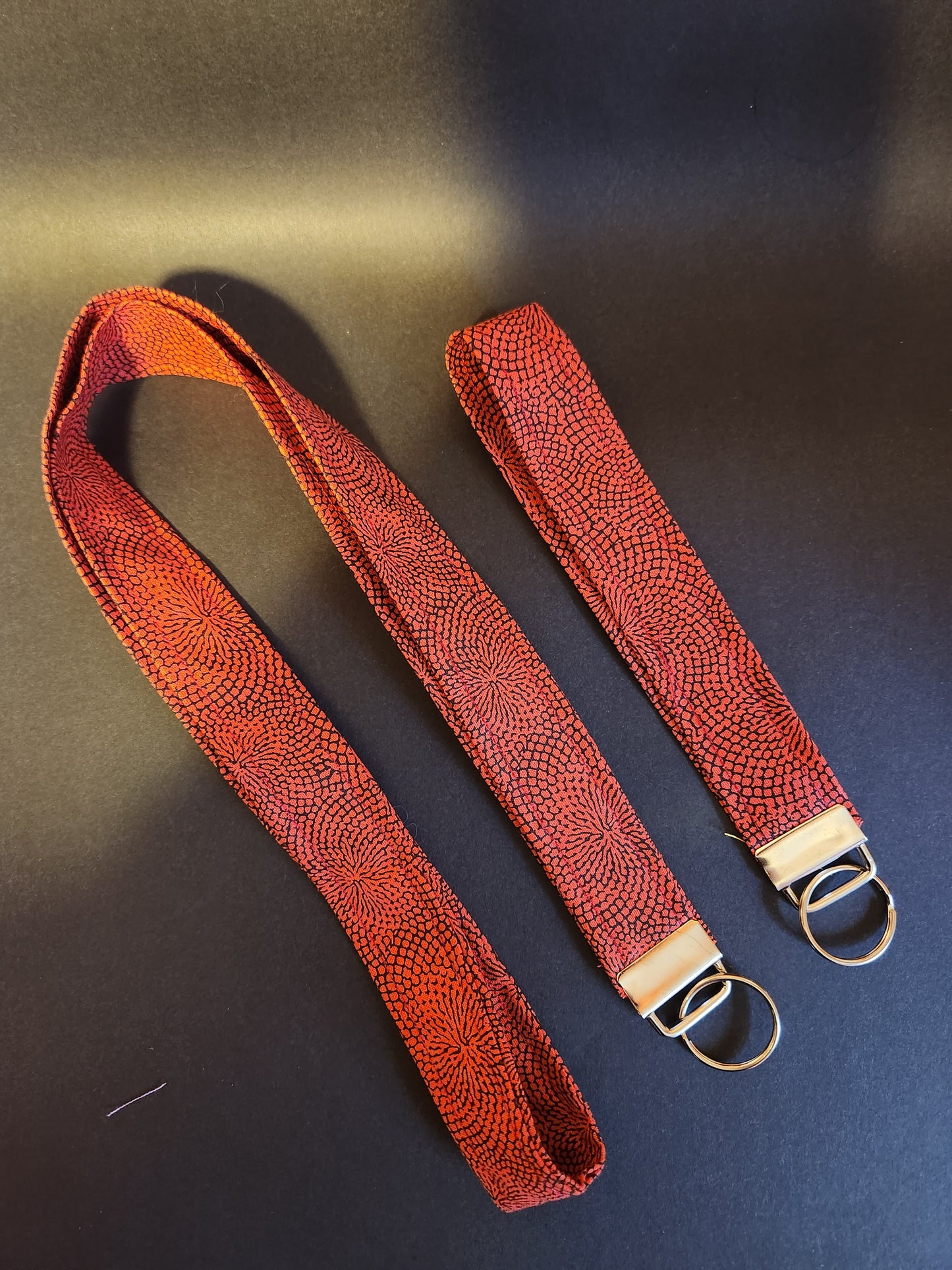 Red Mandala Wrist Lanyard for Keys