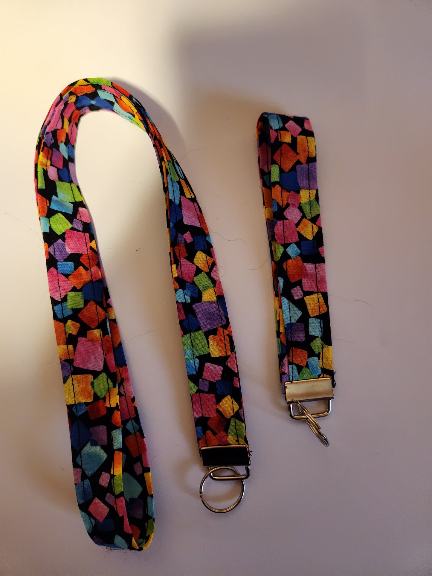 Colorful Blocks Wrist Lanyard for Keys