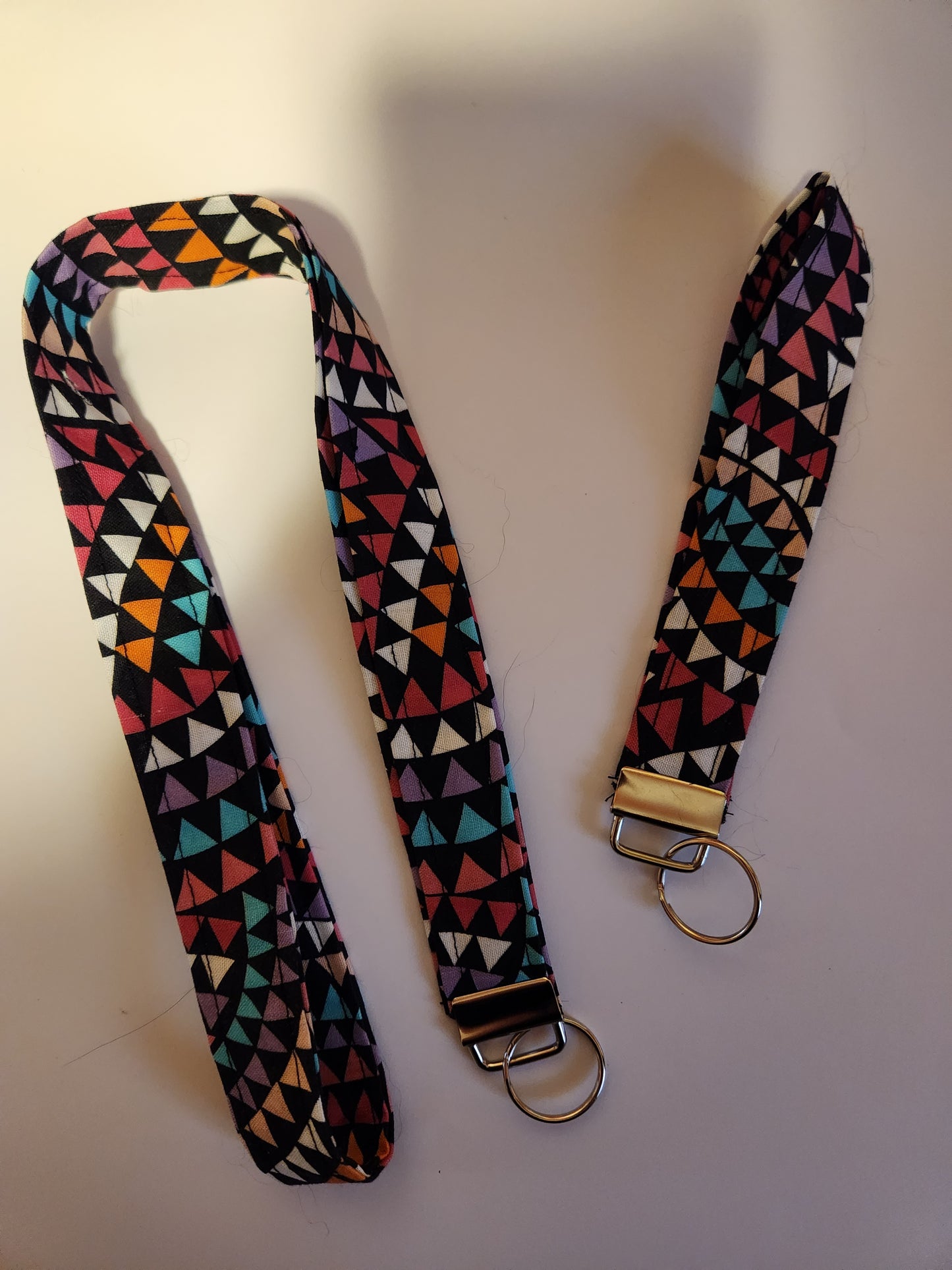 Colorful Triangles Wrist Lanyard for Keys