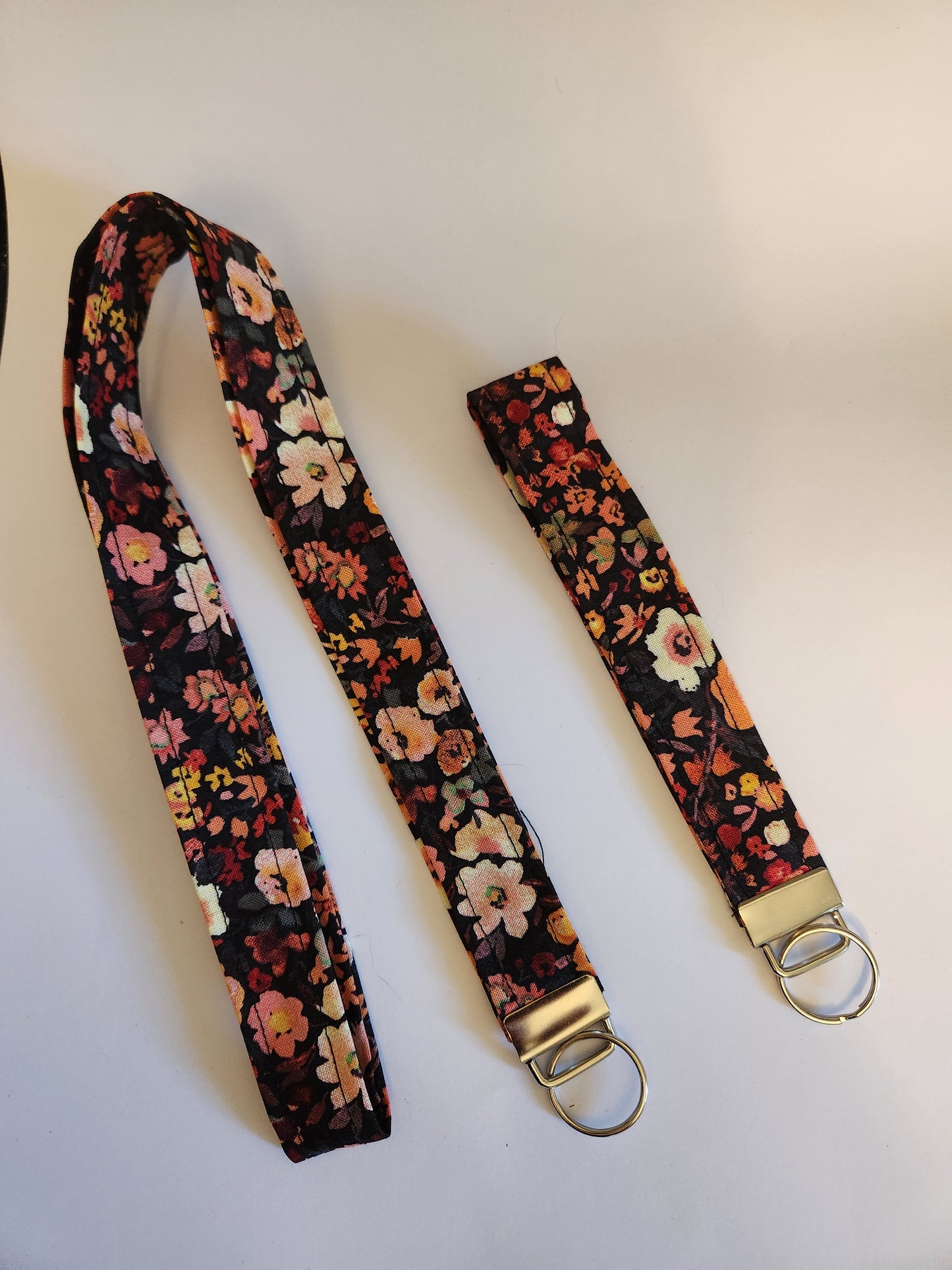 Fall Florals Wrist Lanyard for Keys