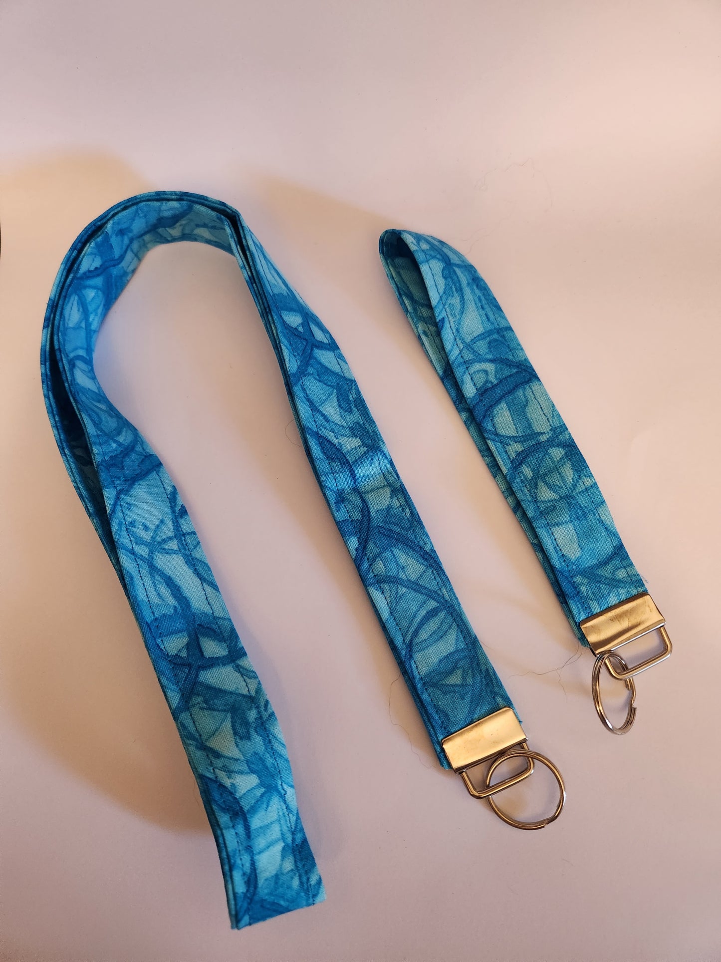 Light Blue Watermark Wrist Lanyard for Keys