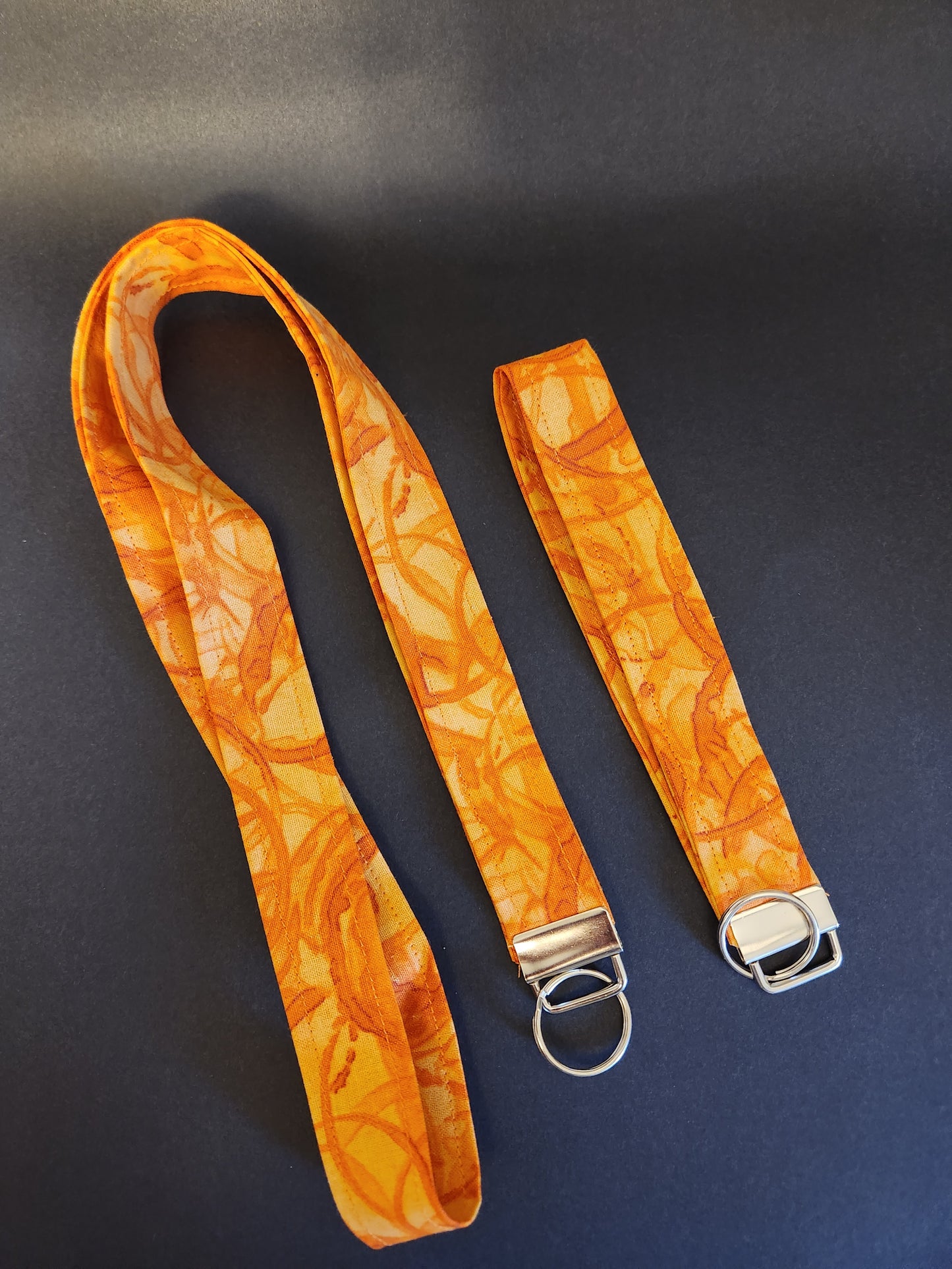 Orange Watermark Wrist Lanyard for Keys