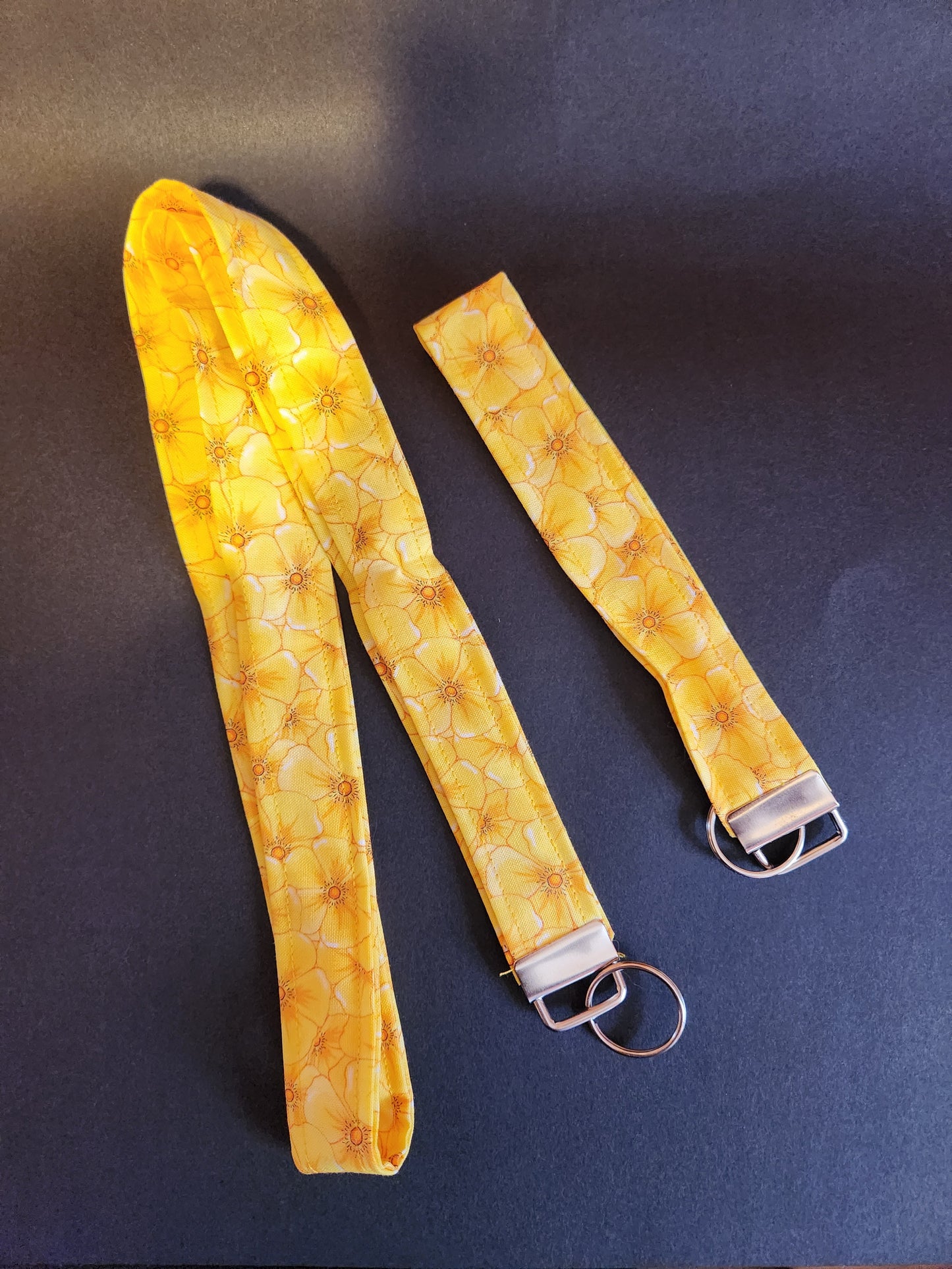 Yellow Buttercup Wrist Lanyard for Keys